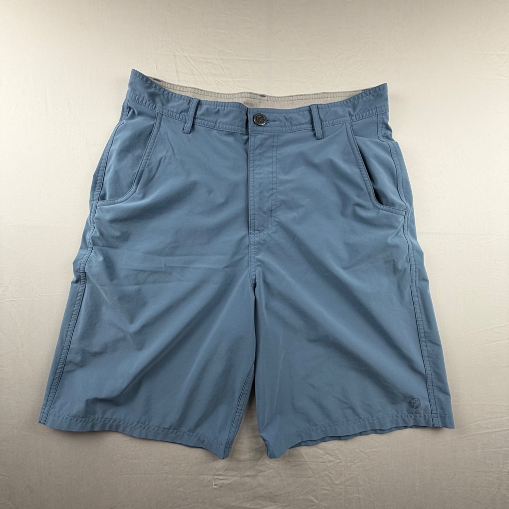 Free Fly Mens Hybrid Shorts Size 32 Blue Solid Stretch Quick Dry Outdoor 0109